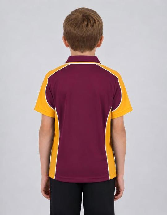Be Seen Kids Polo Shirt With Striped Collar (BSP16K)