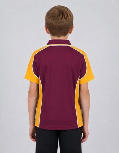 Be Seen Kids Polo Shirt With Striped Collar (BSP16K)