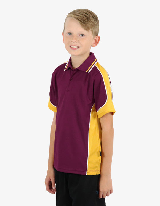 Be Seen Kids Polo Shirt With Striped Collar (BSP16K)