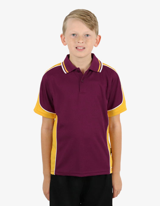 Be Seen Kids Polo Shirt With Striped Collar (BSP16K)