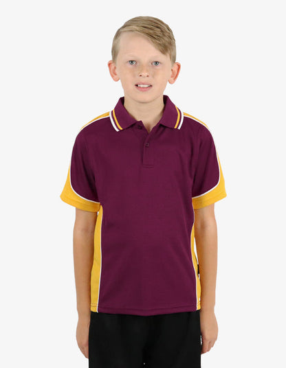 Be Seen Kids Polo Shirt With Striped Collar (BSP16K)