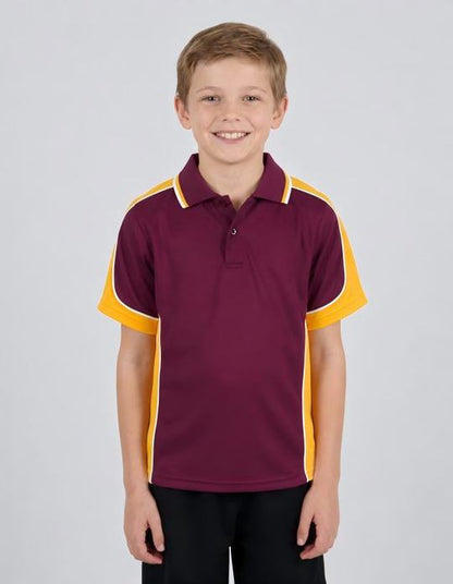 Be Seen Kids Polo Shirt With Striped Collar (BSP16K)