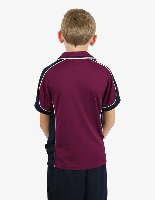 Be Seen Kids Polo Shirt With Striped Collar (BSP16K)