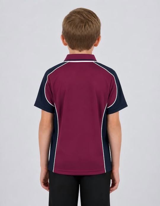 Be Seen Kids Polo Shirt With Striped Collar (BSP16K)