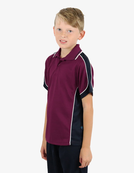 Be Seen Kids Polo Shirt With Striped Collar (BSP16K)