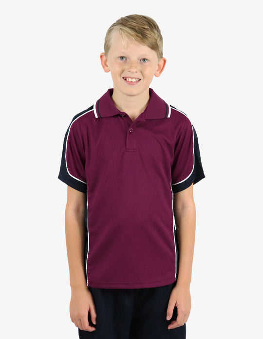 Be Seen Kids Polo Shirt With Striped Collar (BSP16K)