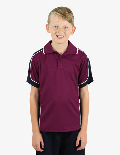 Be Seen Kids Polo Shirt With Striped Collar (BSP16K)