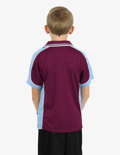 Be Seen Kids Polo Shirt With Striped Collar (BSP16K)