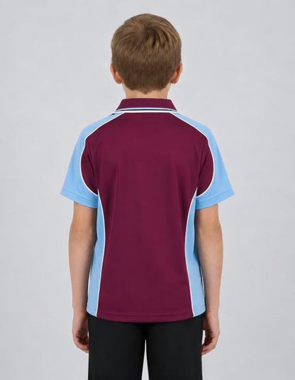 Be Seen Kids Polo Shirt With Striped Collar (BSP16K)