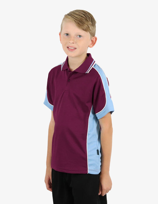 Be Seen Kids Polo Shirt With Striped Collar (BSP16K)