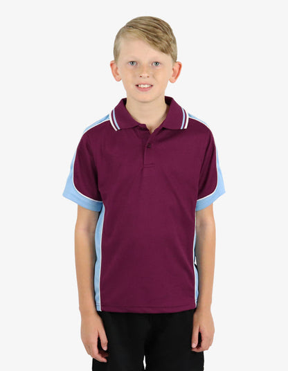 Be Seen Kids Polo Shirt With Striped Collar (BSP16K)