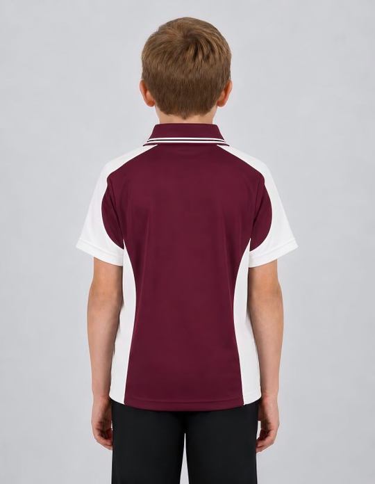 Be Seen Kids Polo Shirt With Striped Collar (BSP16K)