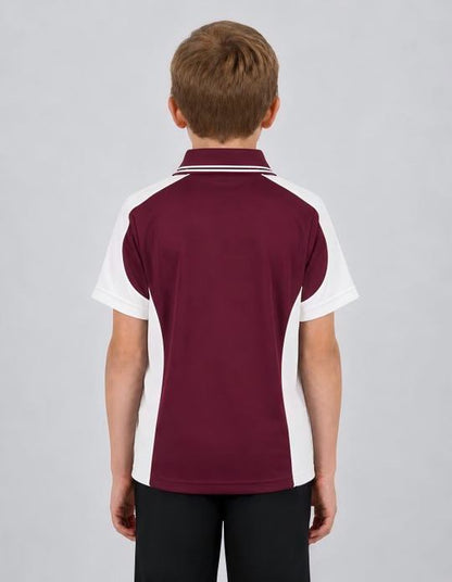Be Seen Kids Polo Shirt With Striped Collar (BSP16K)