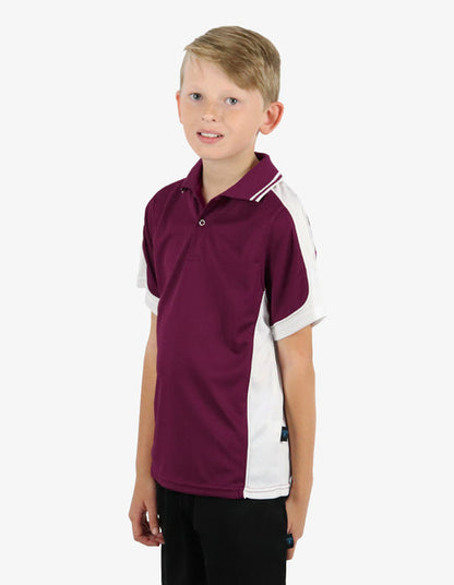 Be Seen Kids Polo Shirt With Striped Collar (BSP16K)