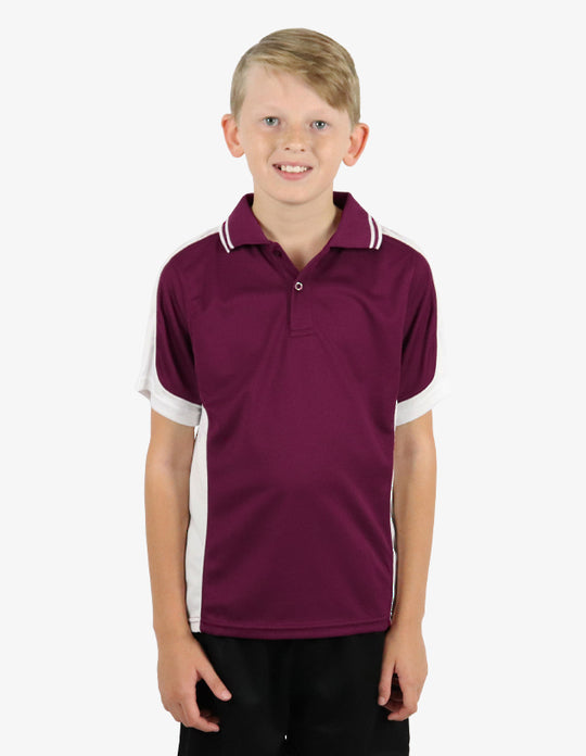 Be Seen Kids Polo Shirt With Striped Collar (BSP16K)