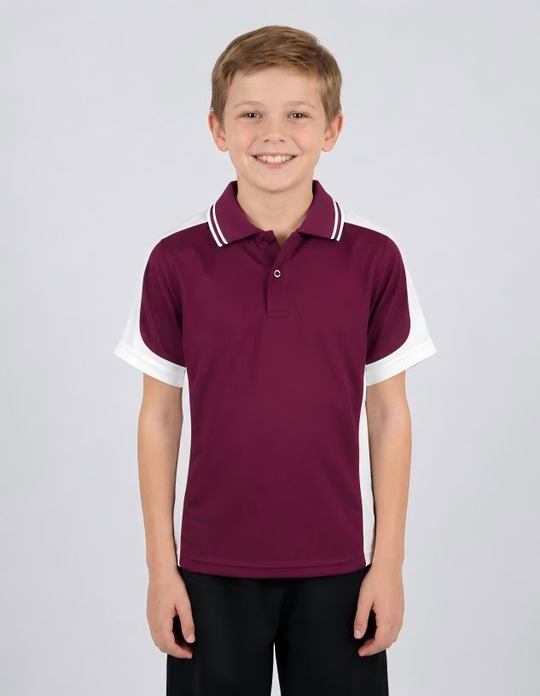 Be Seen Kids Polo Shirt With Striped Collar (BSP16K)