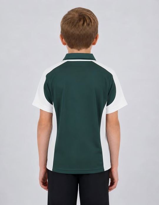 Be Seen Kids Polo Shirt With Striped Collar (BSP16K)