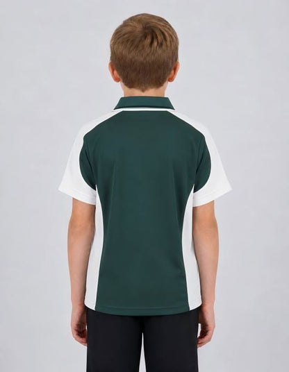 Be Seen Kids Polo Shirt With Striped Collar (BSP16K)