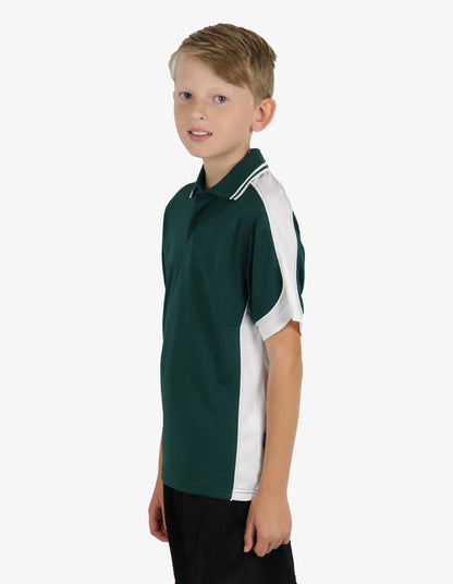 Be Seen Kids Polo Shirt With Striped Collar (BSP16K)