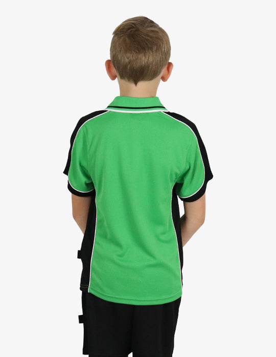 Be Seen Kids Polo Shirt With Striped Collar (BSP16K)