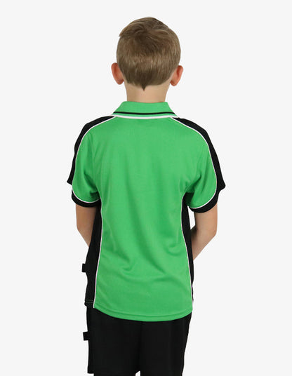 Be Seen Kids Polo Shirt With Striped Collar (BSP16K)