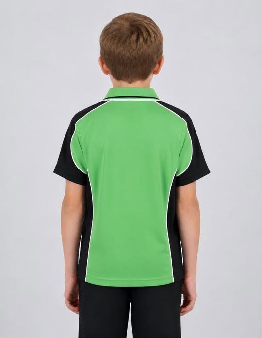 Be Seen Kids Polo Shirt With Striped Collar (BSP16K)