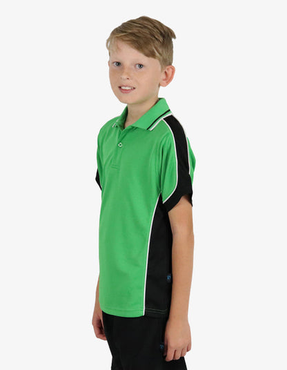 Be Seen Kids Polo Shirt With Striped Collar (BSP16K)