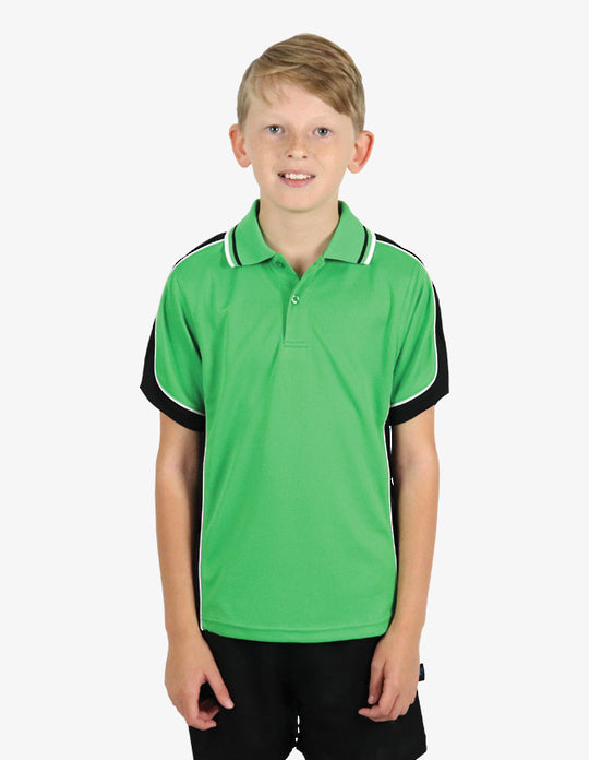 Be Seen Kids Polo Shirt With Striped Collar (BSP16K)