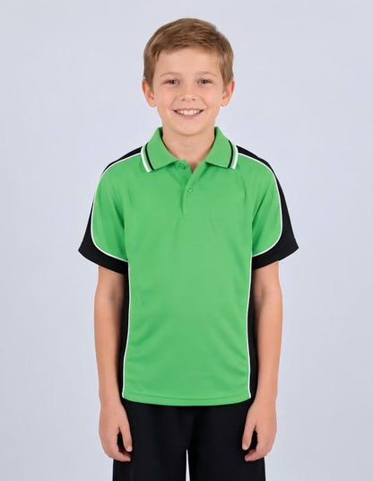 Be Seen Kids Polo Shirt With Striped Collar (BSP16K)