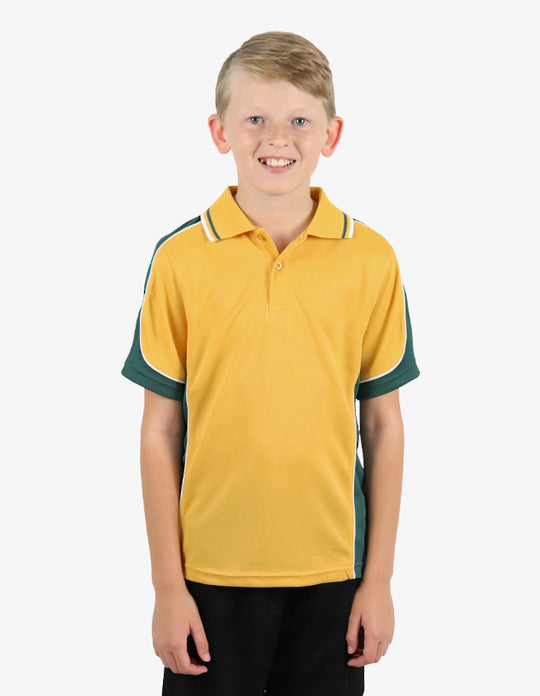 Be Seen Kids Polo Shirt With Striped Collar (BSP16K)-Clearance