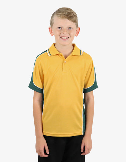 Be Seen Kids Polo Shirt With Striped Collar (BSP16K)-Clearance