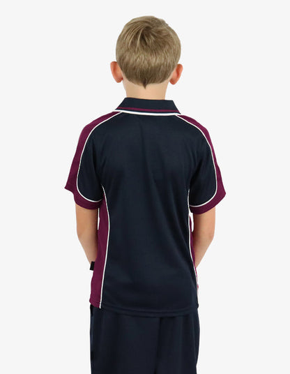 Be Seen Kids Polo Shirt With Striped Collar (BSP16K)