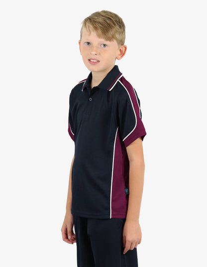 Be Seen Kids Polo Shirt With Striped Collar (BSP16K)