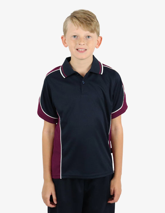 Be Seen Kids Polo Shirt With Striped Collar (BSP16K)