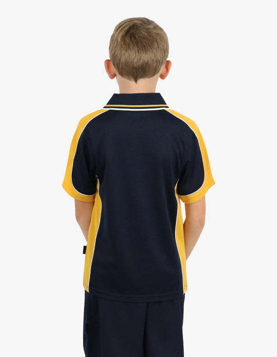 Be Seen Kids Polo Shirt With Striped Collar (BSP16K)