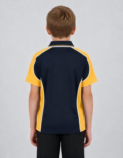 Be Seen Kids Polo Shirt With Striped Collar (BSP16K)