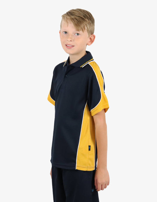 Be Seen Kids Polo Shirt With Striped Collar (BSP16K)