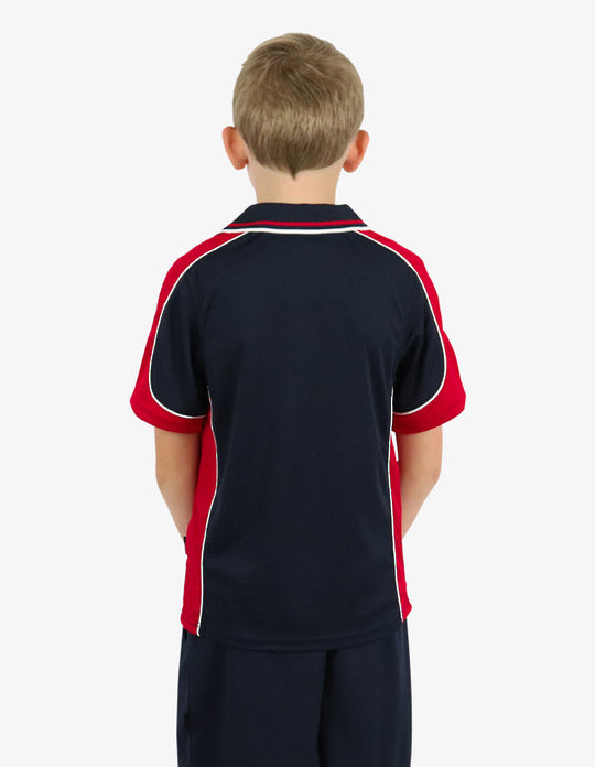 Be Seen Kids Polo Shirt With Striped Collar (BSP16K)