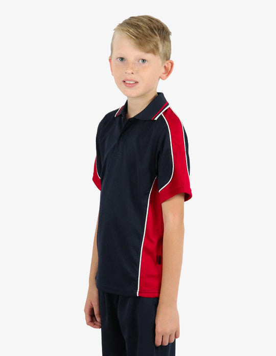 Be Seen Kids Polo Shirt With Striped Collar (BSP16K)