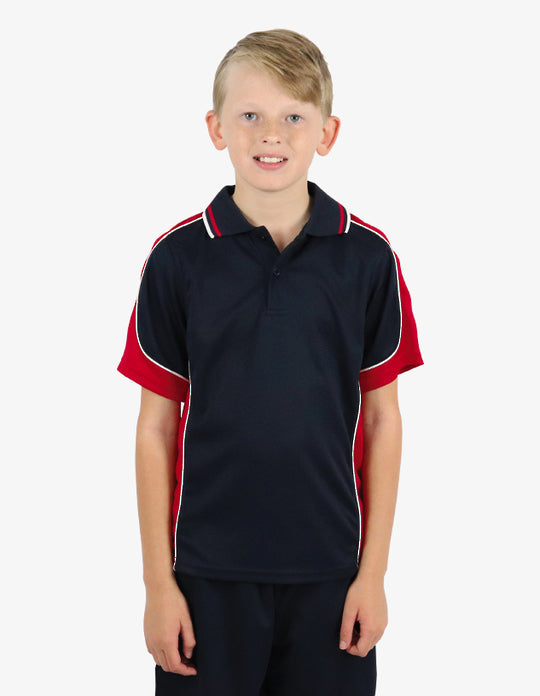Be Seen Kids Polo Shirt With Striped Collar (BSP16K)