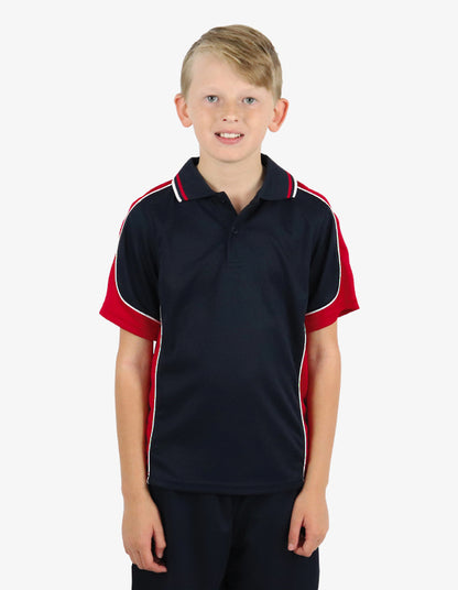 Be Seen Kids Polo Shirt With Striped Collar 3rd( 7 Navy Color ) (BSP16K)