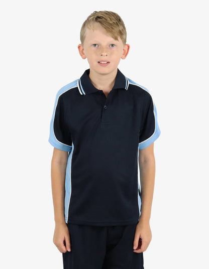 Be Seen Kids Polo Shirt With Striped Collar (BSP16K)
