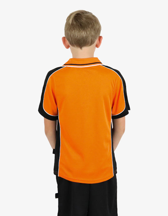 Be Seen Kids Polo Shirt With Striped Collar (BSP16K)
