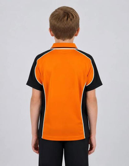 Be Seen Kids Polo Shirt With Striped Collar (BSP16K)