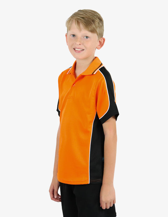 Be Seen Kids Polo Shirt With Striped Collar (BSP16K)