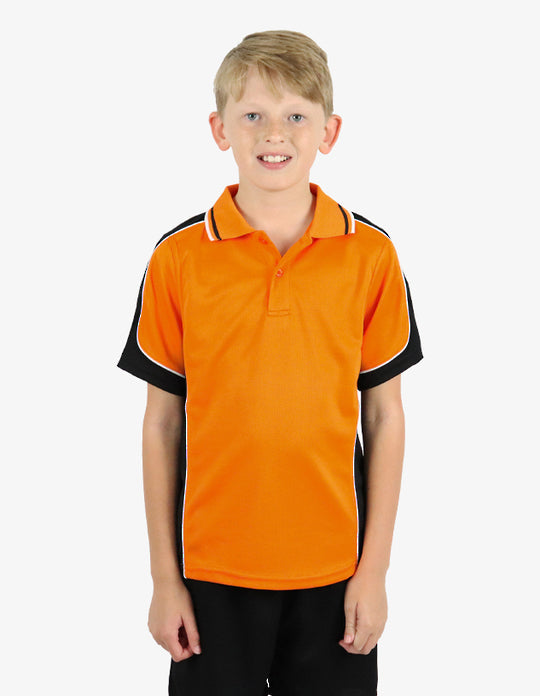 Be Seen Kids Polo Shirt With Striped Collar (BSP16K)