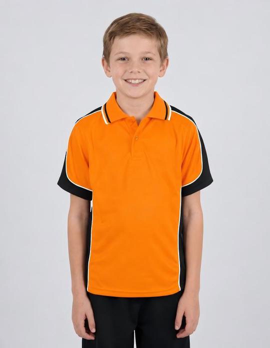 Be Seen Kids Polo Shirt With Striped Collar (BSP16K)