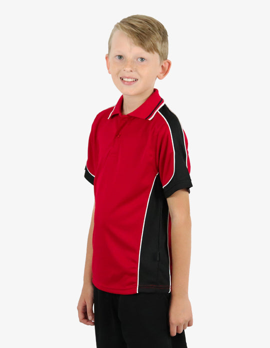 Be Seen Kids Polo Shirt With Striped Collar (BSP16K)