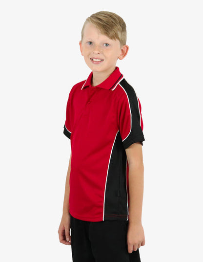Be Seen Kids Polo Shirt With Striped Collar (BSP16K)