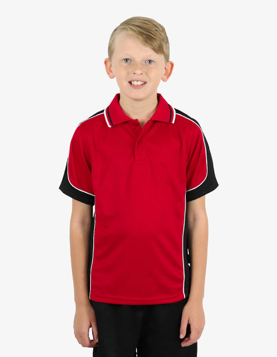 Be Seen Kids Polo Shirt With Striped Collar (BSP16K)
